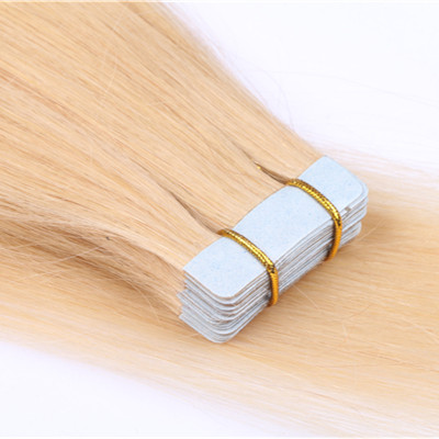 Blonde Tape In Hair Extensions Most Popular Double Drawn Thick Bottom invisible 100% Unprocessed Virgin Human tape in Hair HN204
